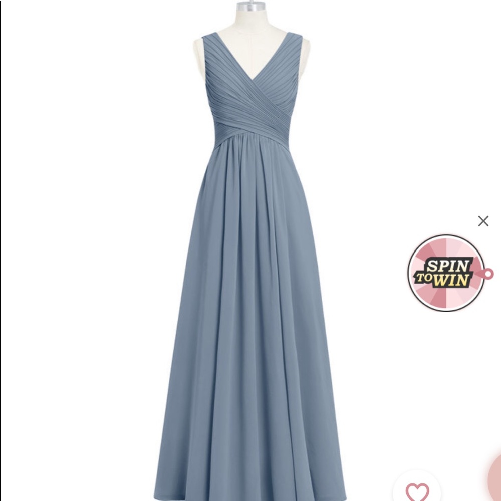 Azazie Flora Blue Bridesmaid Dress